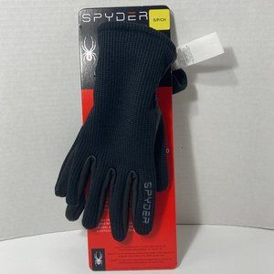 Spyder 100% Leather Palm Glove Black Small